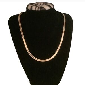 - 18” sterling silver herringbone necklace